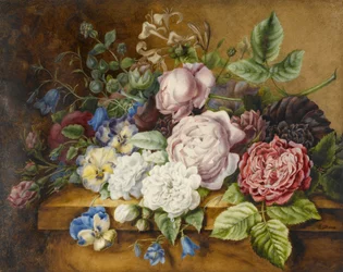 Bloemen op een richel, 1814